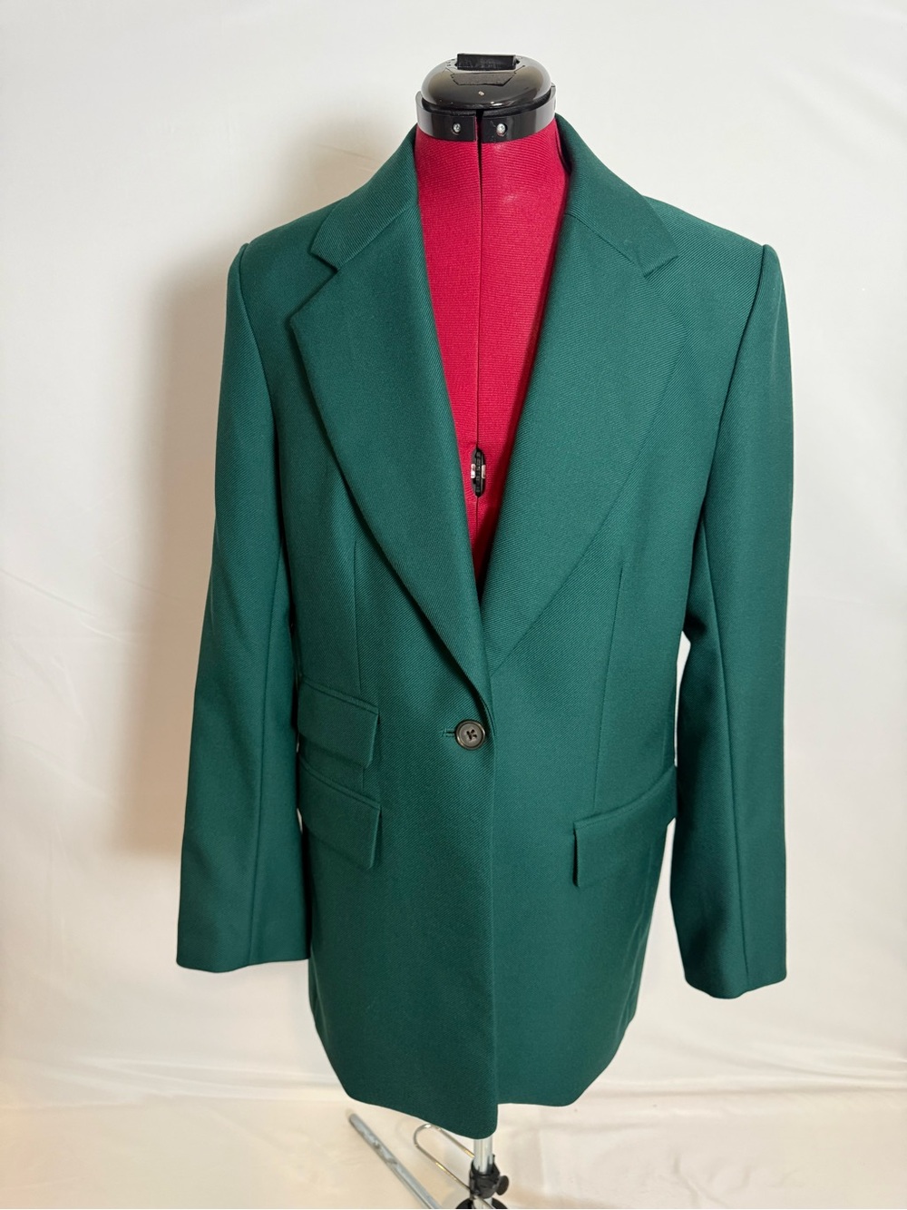 NWOT Banana Republic Lido Blazer Women's Size 12 Paris Green 100% Wool - Picture 10 of 15